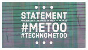 bildtext statement awareness-standards in wien #metoo #technometoo