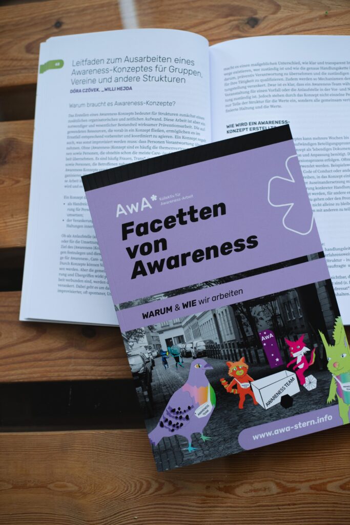 Foto der Broschüre Facetten von awareness von Awa*