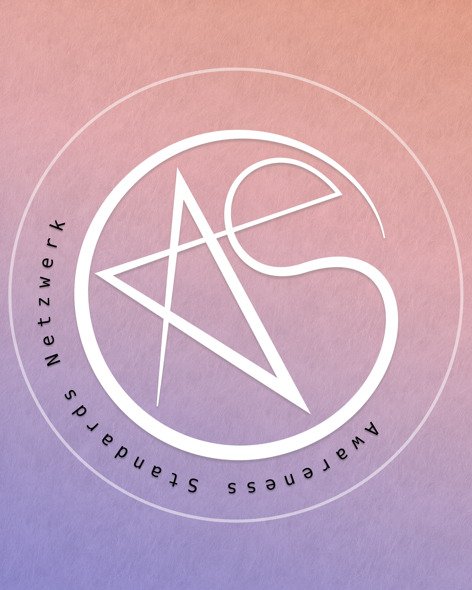 Logo of the awareness standards network with the words awareness standards network written in a half circle.