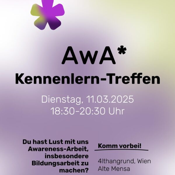 AwA* Educational work – getting to know each other!