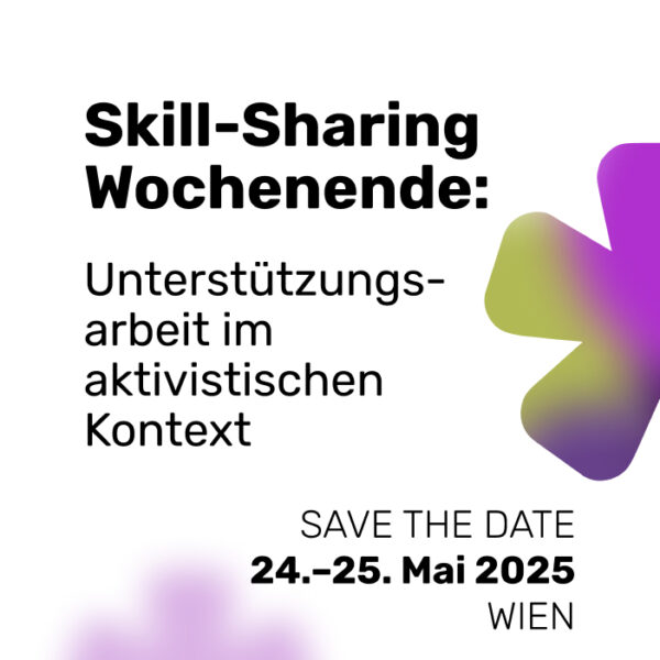 Skill-sharing Wochenende zu Unterstützungsarbeit