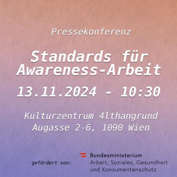 Pressekonferenz – Standards für Awarenessarbeit